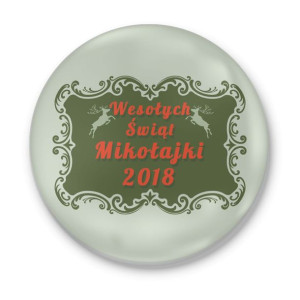 Lusterko świąteczne Wesołych Świąt Mikołajki 2018