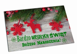 Magnes Świąteczny Bardzo Wesołych Świąt