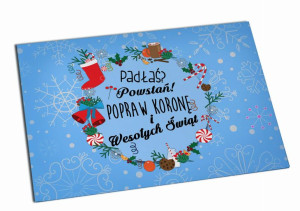 Magnes Świąteczny Popraw koronę i Wesołych Świąt