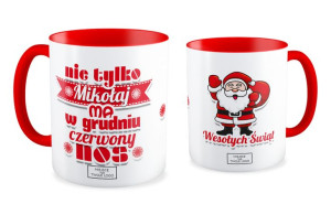 Kubek Świąteczny z Logo Twojej Firmy Nie tylko Mikołaj ma w grudniu czerwon