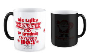 Kubek Świąteczny z Logo Twojej Firmy Nie tylko Mikołaj ma w grudniu czerwon