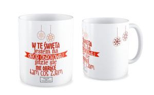 Kubek Świąteczny z Logo Twojej Firmy W te święta jestem na diecie obrotowej