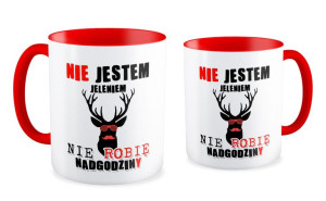 Kubek dla pracownika Nie jestem jeleniem nie robię nadgodzin