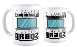 Kubek dla informatyka Z zawodu programista z wyboru gracz