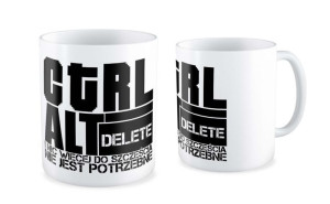 Kubek dla informatyka Ctrl ALT Delete