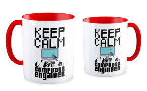 Kubek dla informatyka Keep calm I'm a computer enginer