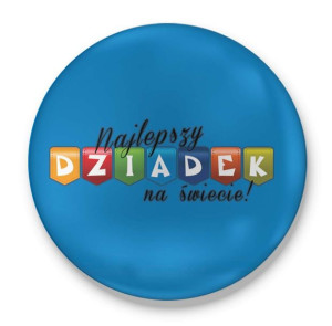 Przypinka z nadrukiem dla Najlepszego Dziadka na świecie