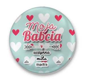 Przypinka dla Uczynnej Miłej Mądrej Babci