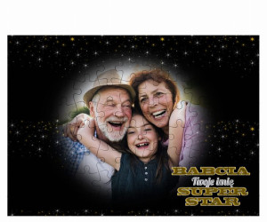 FOTO Puzzle z imieniem dla Babci Super Star