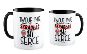 Kubek na walentynki z imieniem Skradłaś mi serce