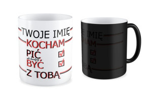 Kubek na walentynki z imieniem Kocham być z Tobą