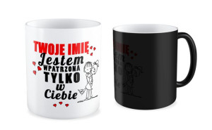 Kubek na walentynki z imieniem Jestem wpatrzona tylko w Ciebie