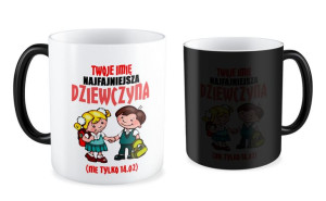 Kubek na walentynki z imieniem Najfajniesza dziewczyna
