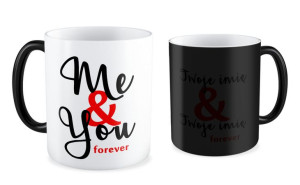 Kubek na walentynki z imieniem Me and You forever
