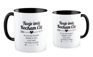 Kubek na walentynki z imieniem Kocham Cię