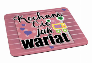 Podkładka pod myszkę na Walentynki Kocham Cię jak wariat
