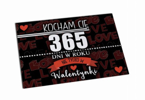 Magnes na Walentynki Kocham Cię 365 dni w roku