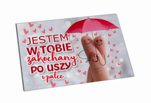 Magnes na Walentynki Jestem w Tobie zakochany po uszy