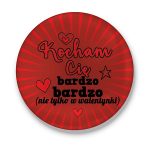 Przypinka walentynkowa Kocham Cię bardzo bardzo