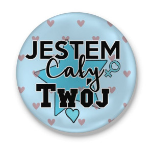 Magnes z owieraczem na walentynki Jestem cały Twój