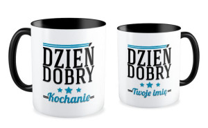 Kubek miłosny z imieniem Dzień dobry kochanie