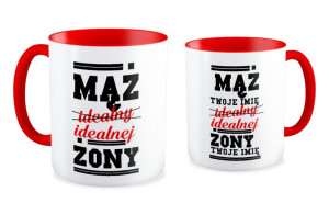 Kubek miłosny z imieniem Mąż idealnej żony