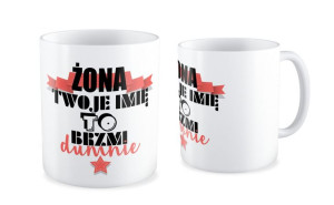 Kubek miłosny z imieniem Żona to brzmi dumnie