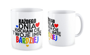 Kubek miłosny z imieniem Każdego dnia kocham Cie bardziej 02