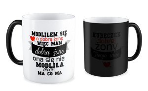 Kubek miłosny z imieniem Modliłem się o dobrą żonę