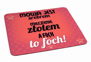 Podkładka pod myszkę Mowa jest srebrem milczenie złotem