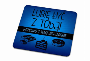 Podkładka pod kubek na Walentynki Lubię być z Tobą