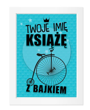Dyplom z imieniem dla Księcia z bajkiem