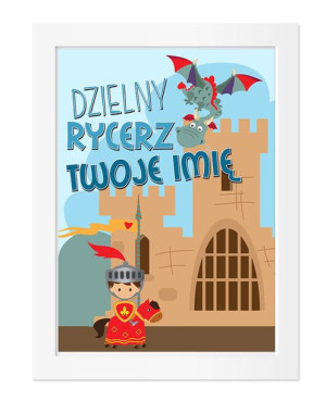 Dyplom z imieniem dla dzielnego rycerza