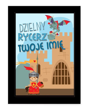Dyplom z imieniem dla dzielnego rycerza