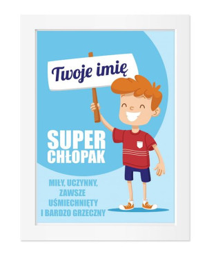 Dyplom z imieniem dla super Chłopaka