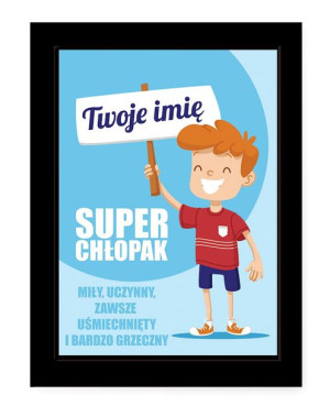Dyplom z imieniem dla super Chłopaka