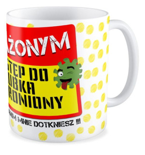 Kubek koronawirus  Wstęp wzbroniony