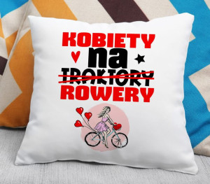 Poduszka - Kobiety na rowery