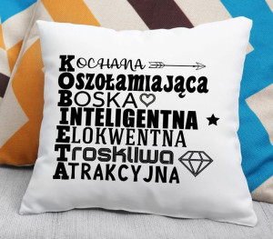 Poduszka - Kochana, Oszałamiająca, Boska - KOBIETA