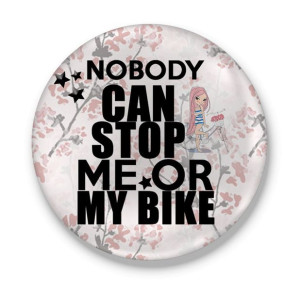 Lusterko okrągłe Nobody Can stop me or my bike