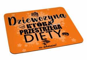 Podkładka pod myszkę Dziewczyna która przestrzega diety