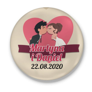Lusterko okrągłe Podziękowanie dla Gości