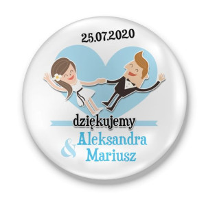 Lusterko okrągłe Podziękowanie dla Gości