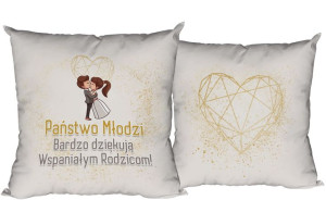 Poduszka Państwo Młodzi Bardzo Dziękują Wspaniałym Rodzicom
