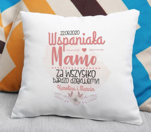Poduszka Wspaniała Mamo za wszystko bardzo dziękujemy