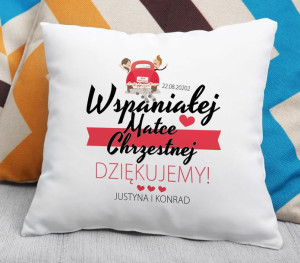 Poduszka Wspaniałej Matce Chrzestnej Dziękujemy