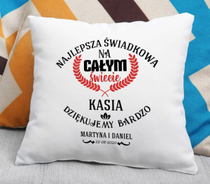 Poduszka Najlepsza Świadkowa na całym świecie