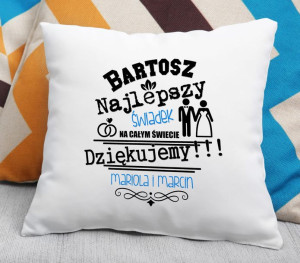Poduszka Najwspanialszy Świadek na całym świecie