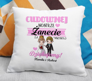 Poduszka Cudownej Siostrze Dziękujemy za wszystko