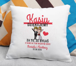 Poduszka Dziękujemy za to że byłaś z nami w tym ważnym dniu